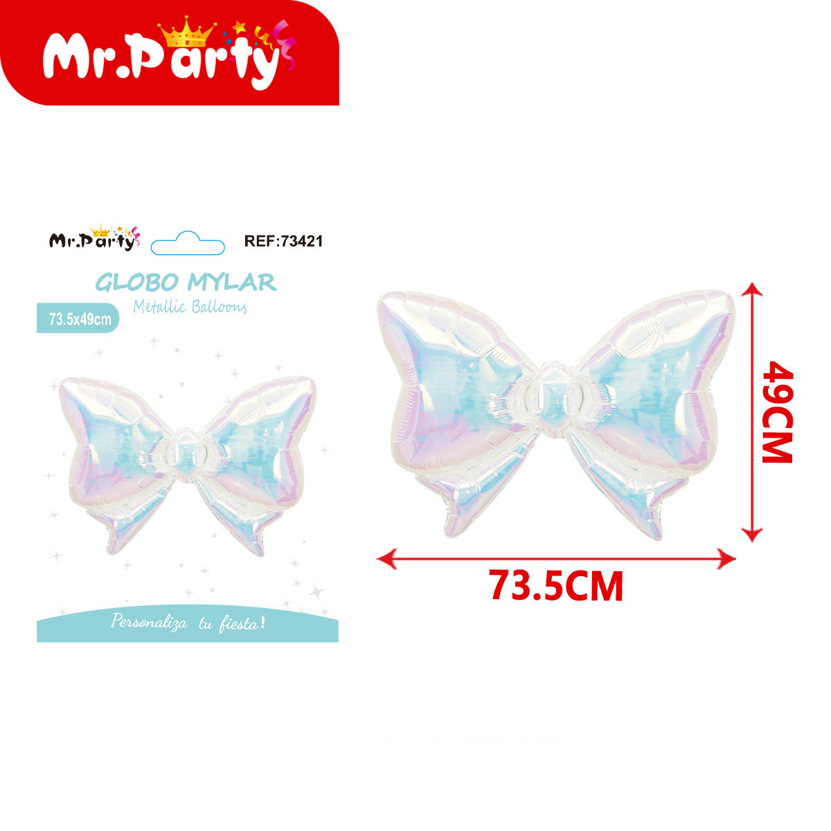 🎀✨ Globo Mylar Moño Gigante Metálico | Decoración para Fiesta, Cumpleaños & Eventos | Helio o Aire
