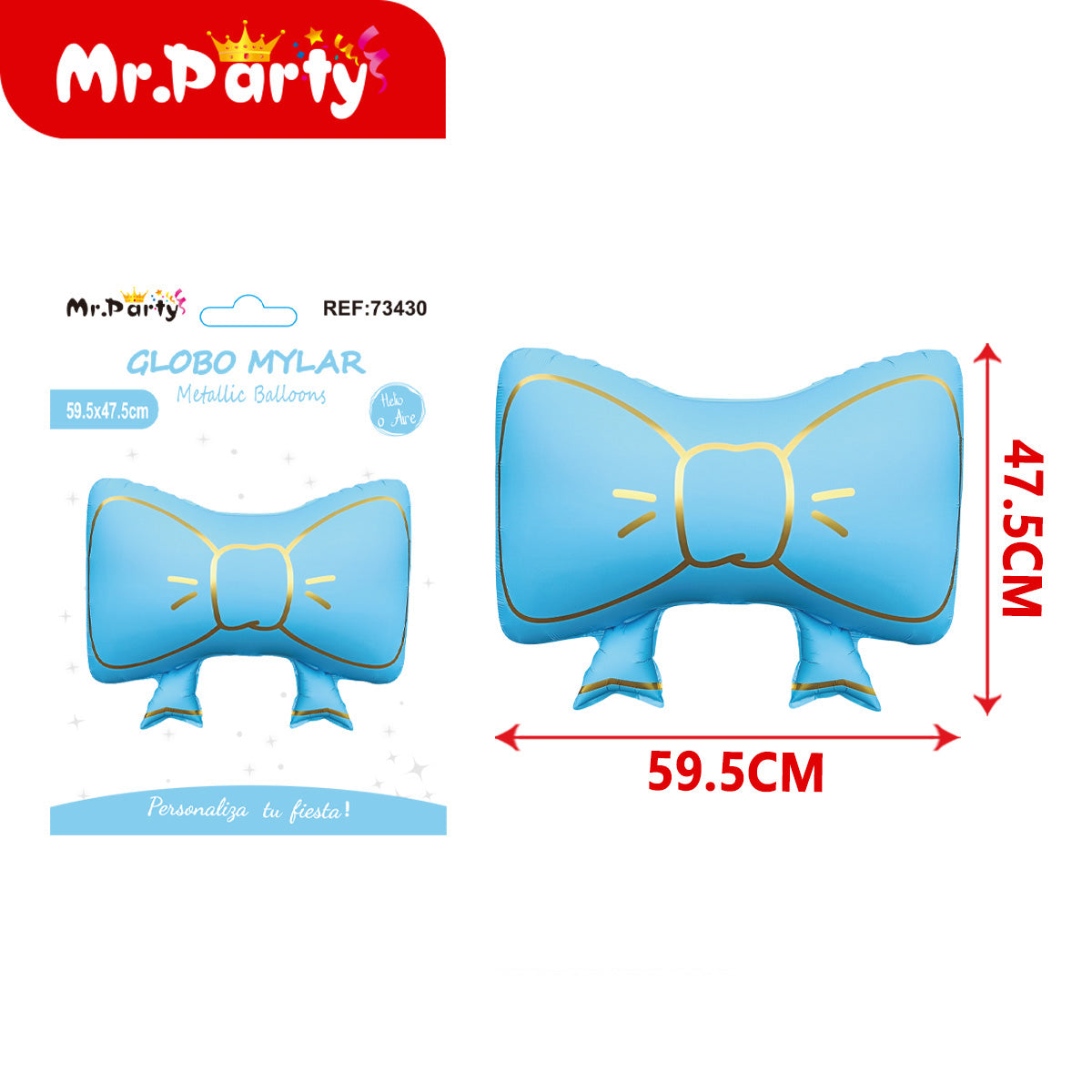 🎀✨ Globo Mylar Moño Gigante Metálico | Decoración para Fiesta, Cumpleaños & Eventos | Helio o Aire