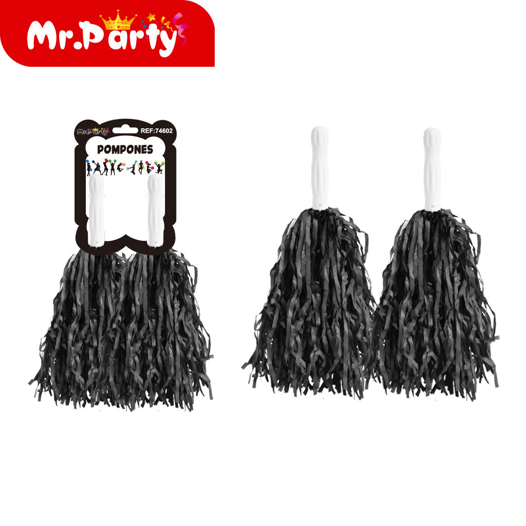 🎉 Pompones de Animación Mr. Party 🎊 | Colores Súper Vivos para Porristas y Fiestas 🥳