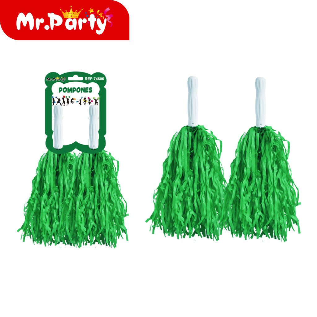 🎉 Pompones de Animación Mr. Party 🎊 | Colores Súper Vivos para Porristas y Fiestas 🥳