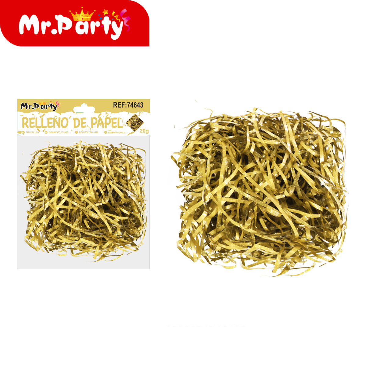 🎁 Relleno de Papel Triturado 20g | Colores Variados para Cajas de Regalo, Canastas y Decoración ✨- Mayoreo 12 pzas