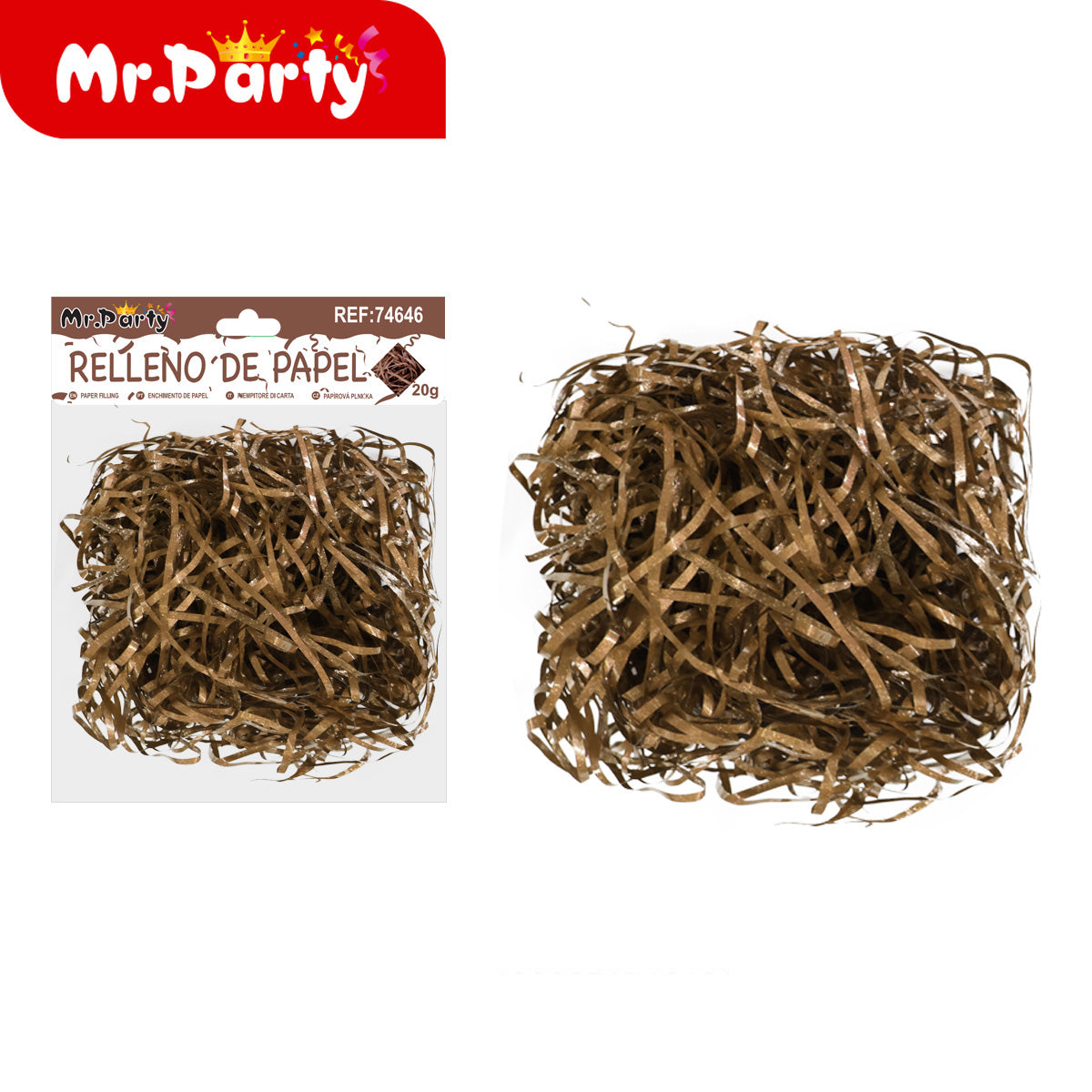 🎁 Relleno de Papel Triturado 20g | Colores Variados para Cajas de Regalo, Canastas y Decoración ✨- Mayoreo 12 pzas