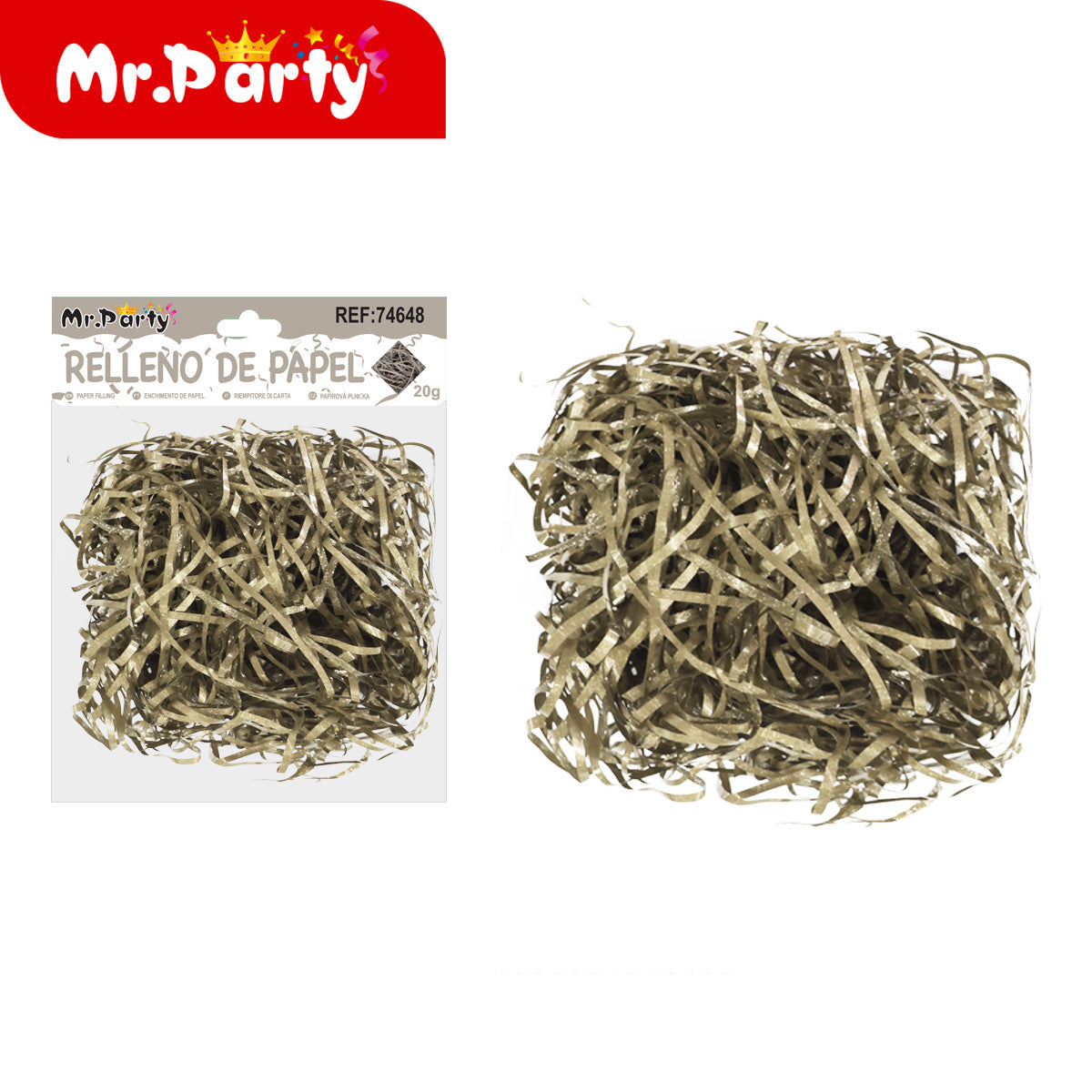 🎁 Relleno de Papel Triturado 20g | Colores Variados para Cajas de Regalo, Canastas y Decoración ✨- Mayoreo 12 pzas