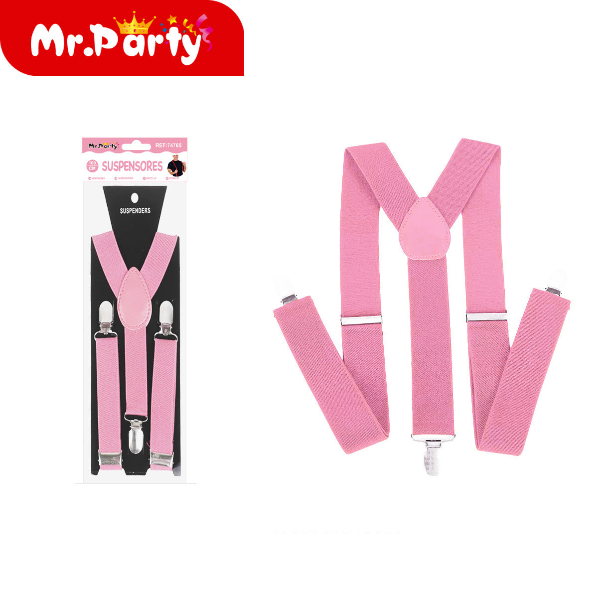 🎭✨ Suspendores / Tirantes Elásticos Ajustables Unisex 100cm 🌈🕺 | Colores Neón | Broches Metálicos