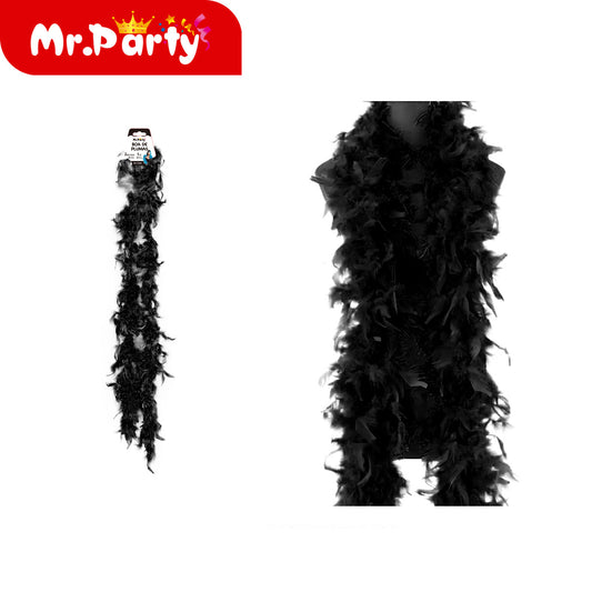 ✨ Boa de Plumas 2m 🎭 Accesorio para Fiesta, Disfraz y Fotos 📸 (Varios Colores)- Mayoreo 12 pzas