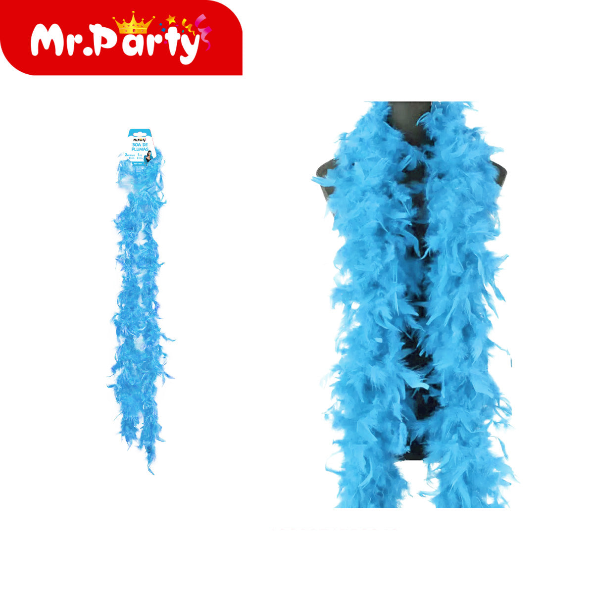 ✨ Boa de Plumas 2m 🎭 Accesorio para Fiesta, Disfraz y Fotos 📸 (Varios Colores)