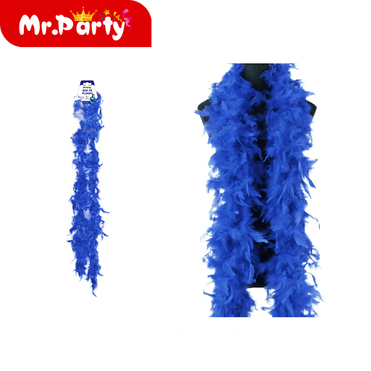 ✨ Boa de Plumas 2m 🎭 Accesorio para Fiesta, Disfraz y Fotos 📸 (Varios Colores)