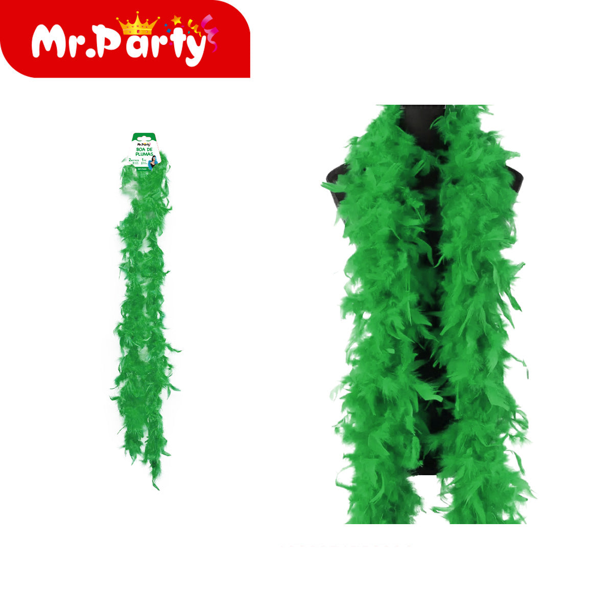 ✨ Boa de Plumas 2m 🎭 Accesorio para Fiesta, Disfraz y Fotos 📸 (Varios Colores)