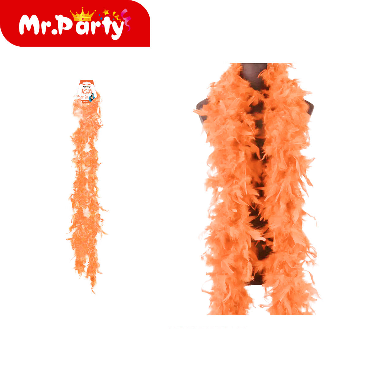 ✨ Boa de Plumas 2m 🎭 Accesorio para Fiesta, Disfraz y Fotos 📸 (Varios Colores)