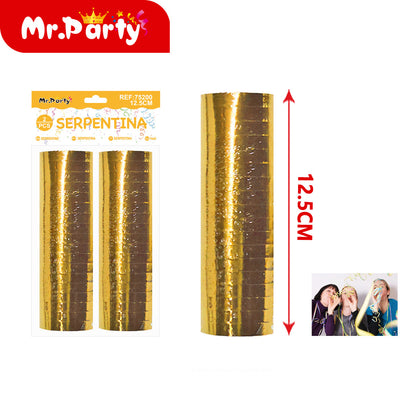 Serpentina Metalizada 12.5 cm (2 pzas) | Mr. Party