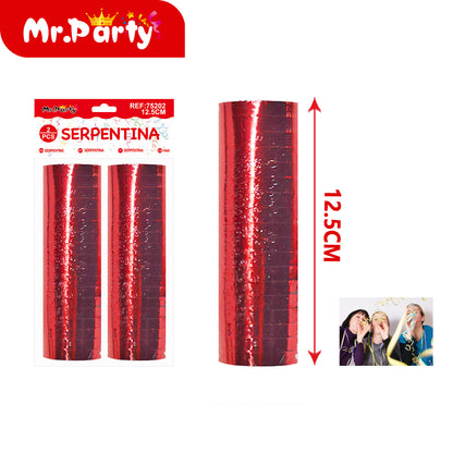 Serpentina Metalizada 12.5 cm (2 pzas) | Mr. Party