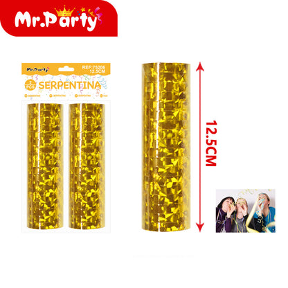 Serpentina Metalizada 12.5 cm (2 pzas) | Mr. Party - Mayoreo 12 paquetes