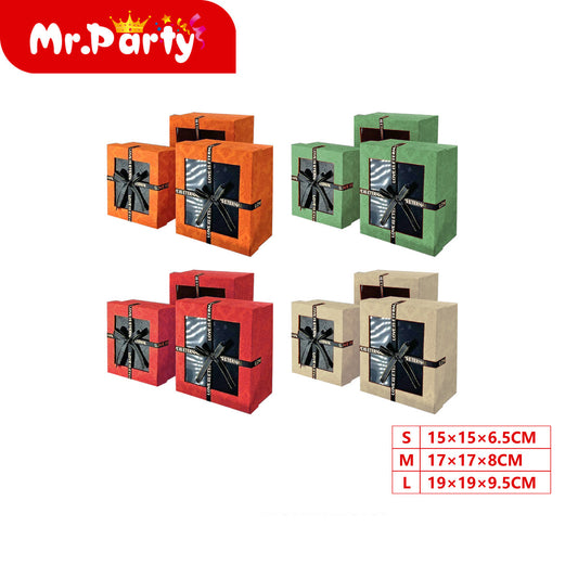 Set Cajas para Regalo 3 en 1 🎁✨ Textura Lujo + Listón | Caja dentro de caja (S/M/L)