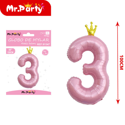 película de aluminio de 40 pulgadas digital corona rosa 3 (12paquetes)