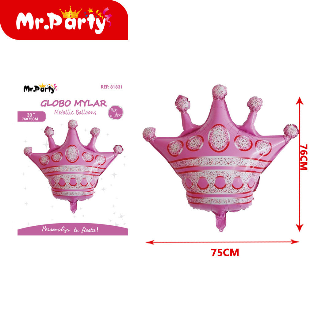Globos Mylar XXL “Feliz Cumpleaños” / “Feliz Día” 🎈✨ | 45cm–76cm | Corona, Estrella y Diseños