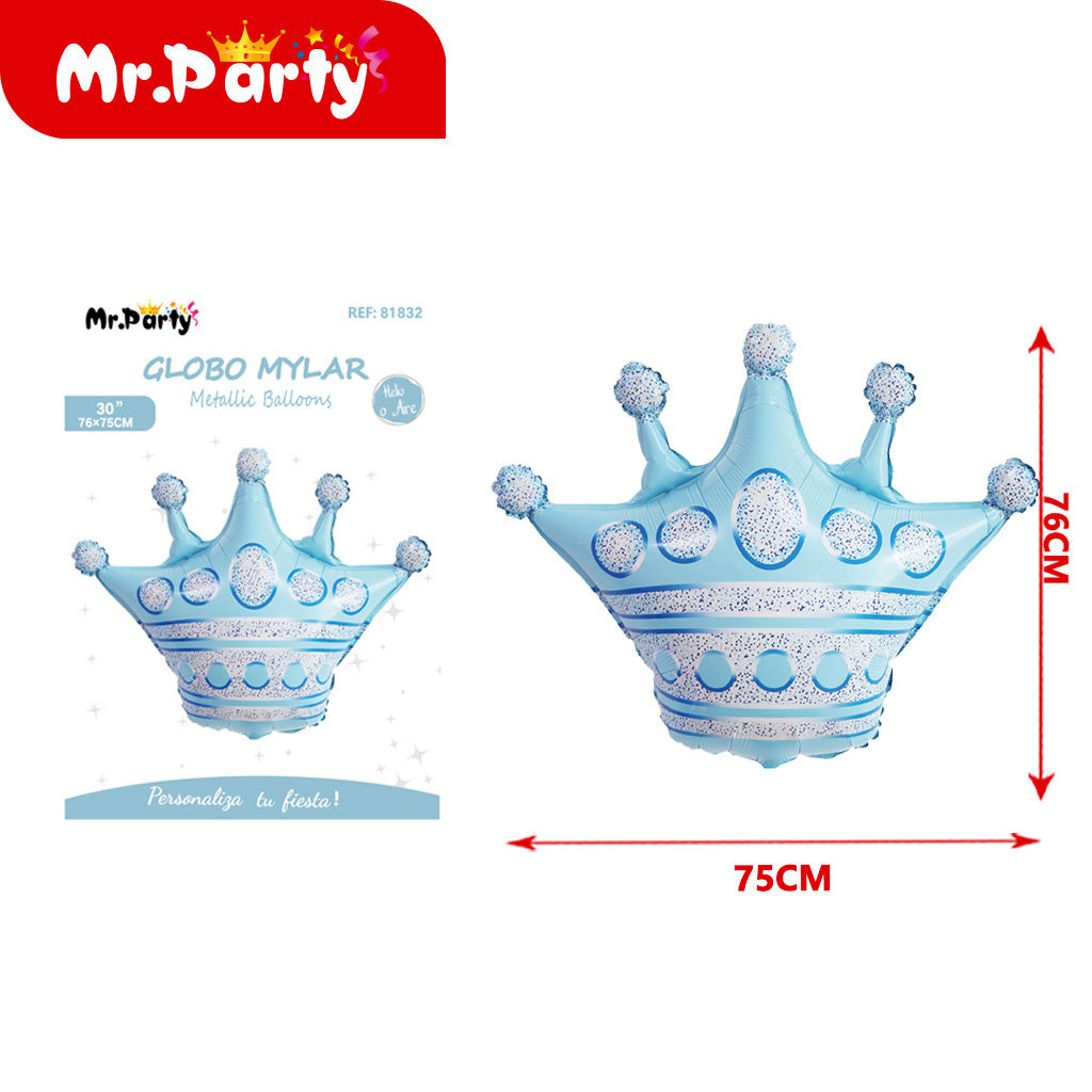 Globos Mylar XXL “Feliz Cumpleaños” / “Feliz Día” 🎈✨ | 45cm–76cm | Corona, Estrella y Diseños