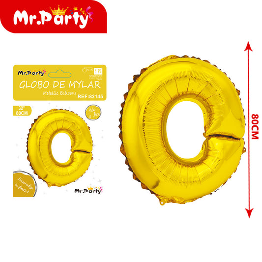 Letra o dorada gruesa de 32 pulgadas (pajilla de papel + peg (12paquetes)
