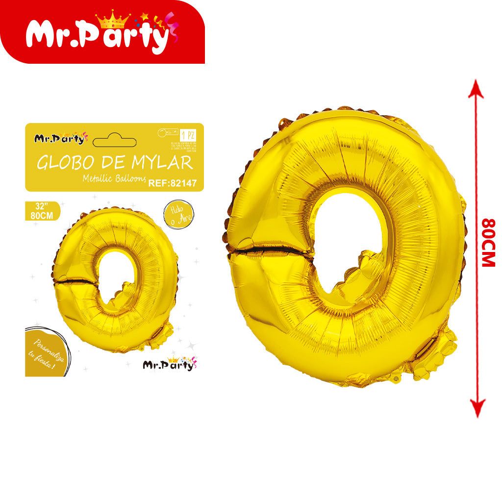 Letra q dorada de 32 pulgadas con cuerpo gordo (pajilla de p (12paquetes)