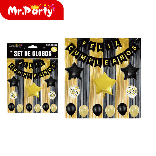 Juego de 15 piezas de seda de lluvia para empalmar color neg (12paquetes)