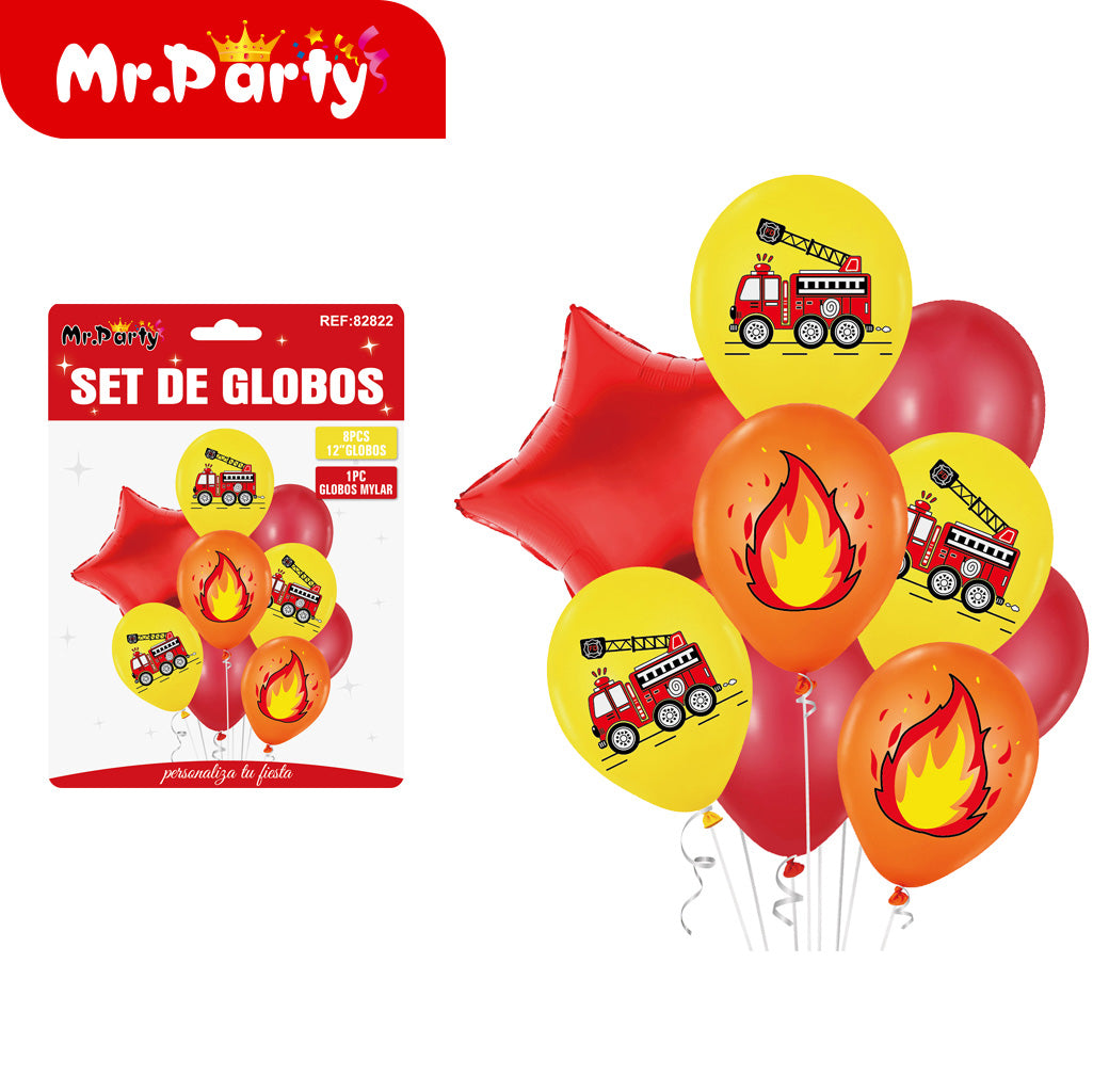 Set de Globos 12” con Confeti | 8 pzas + Opción Mylar | Decoración Fiesta