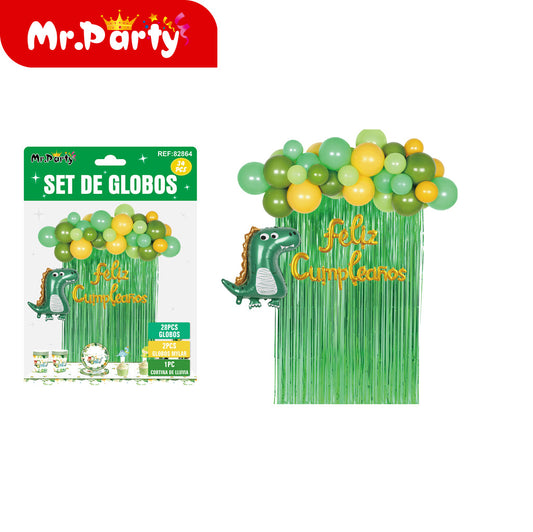 Juego de globos de lluvia de dinosaurios para colorear (12paquetes)