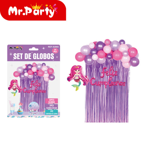 Juego de globos de lluvia de color sirena (12paquetes)