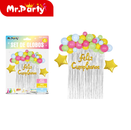 Conjunto de globos de lluvia de colores (12paquetes)