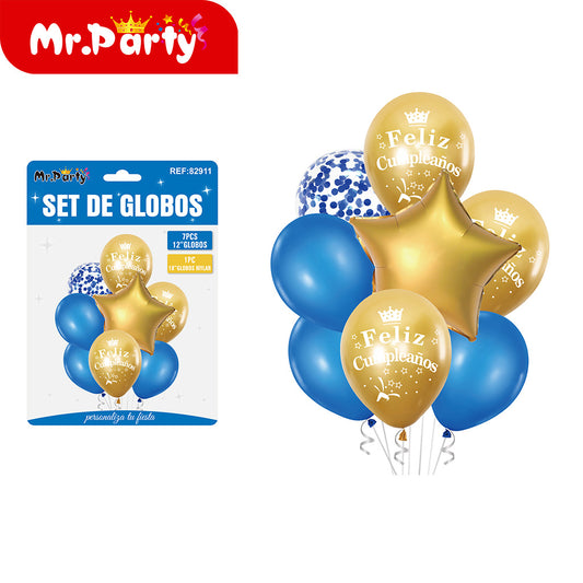 Juego de 8 globos de metal 6 (12paquetes)
