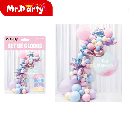Kit Guirnalda de Globos Premium con Mylar 🎈✨ Decoración para Backdrop y Mesa Principal