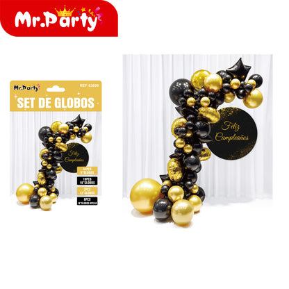 Kit Guirnalda de Globos Premium con Mylar 🎈✨ Decoración para Backdrop y Mesa Principal