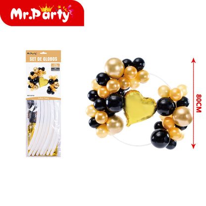 Kit Aro de Globos 80cm con Globo Metálico 🎈✨ Decoración Circular Tipo Backdrop