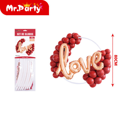 Kit Aro de Globos 80cm con Globo Metálico 🎈✨ Decoración Circular Tipo Backdrop