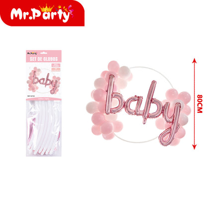 Kit Aro de Globos 80cm con Globo Metálico 🎈✨ Decoración Circular Tipo Backdrop