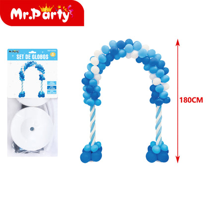 Kit Arco de Globos 180cm con Estructura 🎈✨ Set Decorativo Completo (92 pzas) -Mr. Party