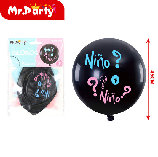 impresión en negro mate de 18 pulgadas para niño y niña de 4 (12paquetes)