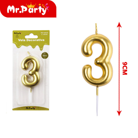 Tarjeta blíster de plástico con forma de vela de 3 dígitos d (12paquetes)
