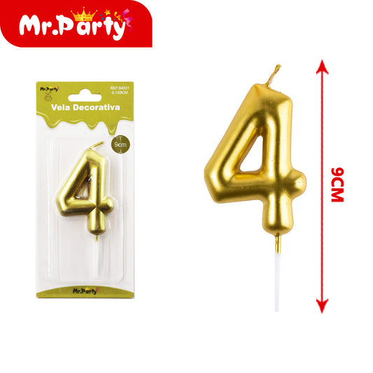 Tarjeta blíster de plástico con forma de vela de 4 dígitos d (12paquetes)
