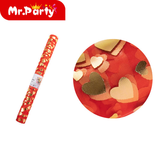 48cm*3y estampado en caliente pequeña estrella rojo brillant (12paquetes)