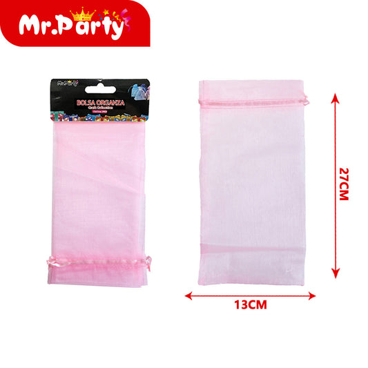 Bolsa de hilo de 13 x 27 cm 3 piezas color rosa (12paquetes)