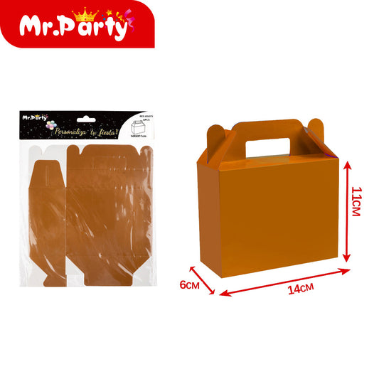 Caja de regalo con estampado dorado (6 piezases) (12paquetes)