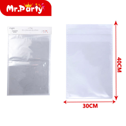 Bolsa opp 30*40cm 5 piezas con adhesivo (12paquetes)