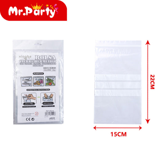 Bolsa ziplock hk205 150 x 220 mm (15 piezases) (12paquetes)