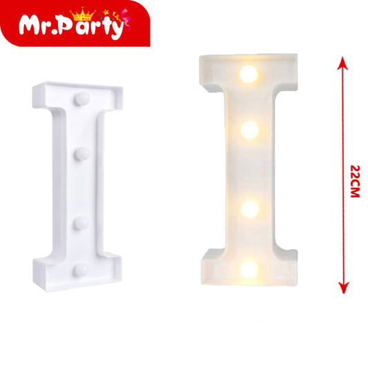 Letra i de plástico iluminada de 22 cm (12paquetes)