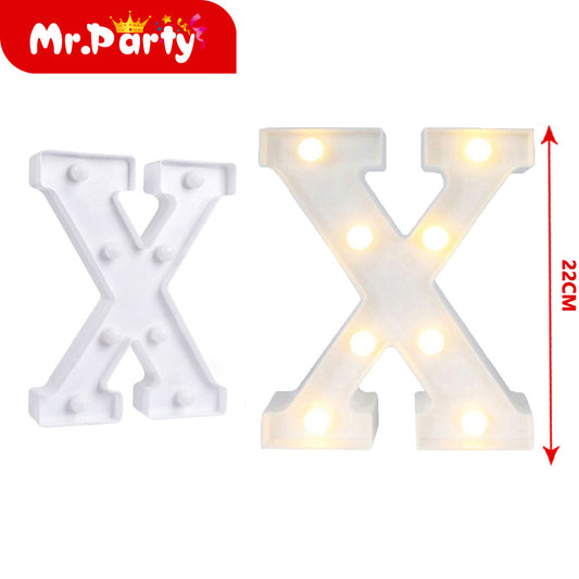 Letra x de plástico iluminada de 22 cm (12paquetes)