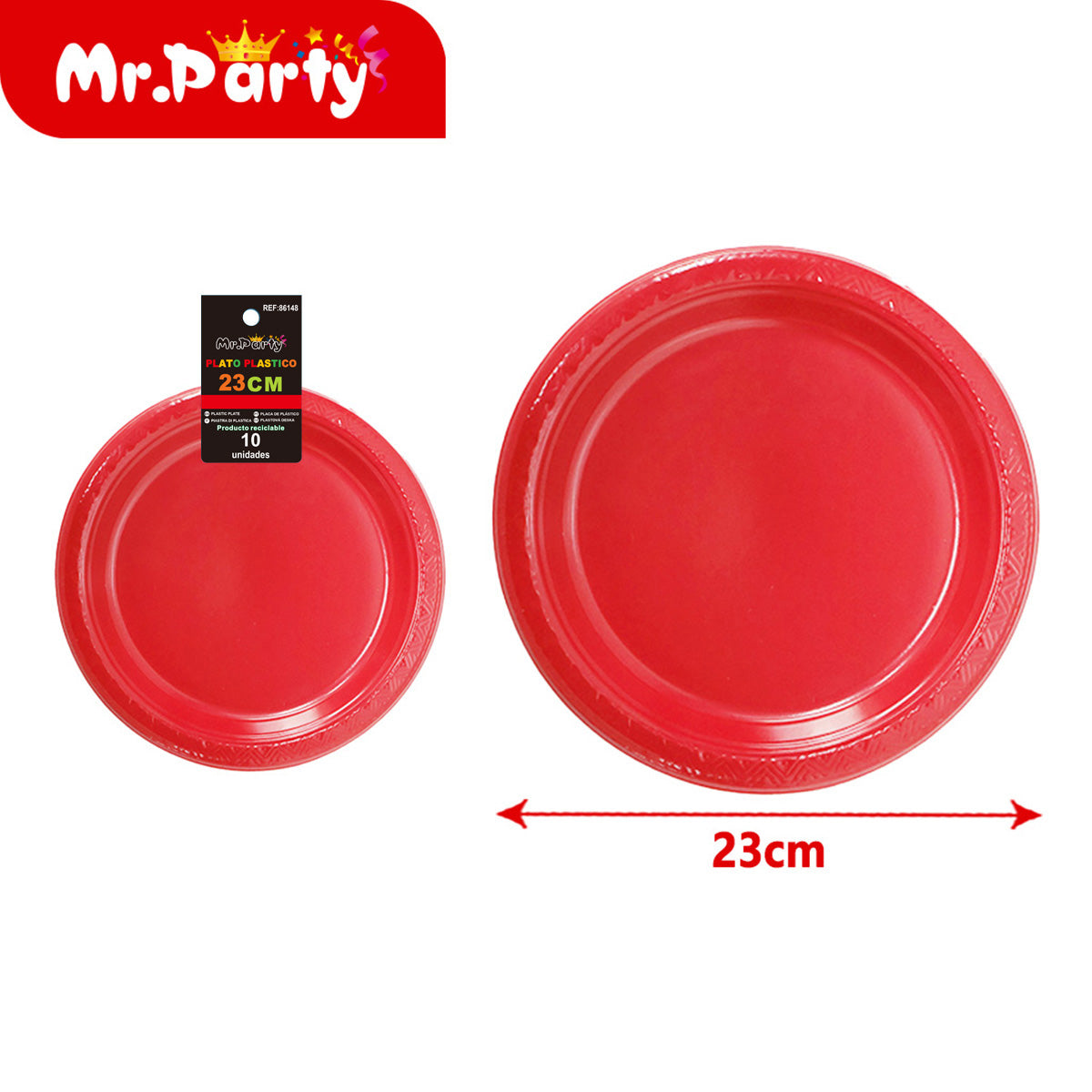 🍽️✨ Platos Plásticos para Fiesta 23 cm y 26 cm | Colores Surtidos para Cumpleaños y Eventos 🎉-Mayoreo 12 pzas