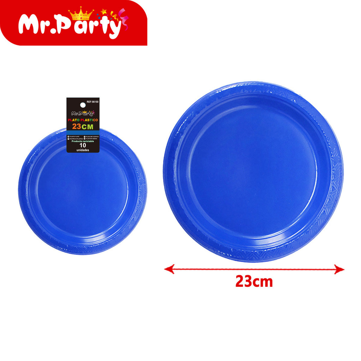 🍽️✨ Platos Plásticos para Fiesta 23 cm y 26 cm | Colores Surtidos para Cumpleaños y Eventos 🎉-Mayoreo 12 pzas