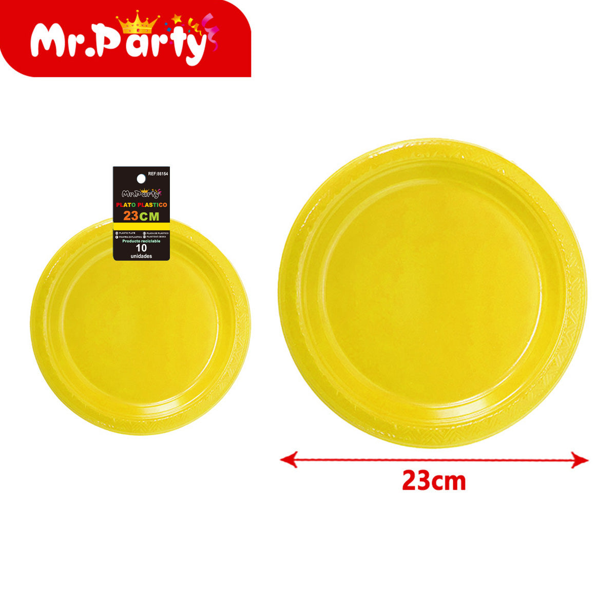 🍽️✨ Platos Plásticos para Fiesta 23 cm y 26 cm | Colores Surtidos para Cumpleaños y Eventos 🎉-Mayoreo 12 pzas