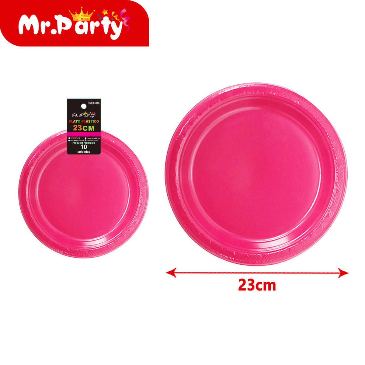 🍽️✨ Platos Plásticos para Fiesta 23 cm y 26 cm | Colores Surtidos para Cumpleaños y Eventos 🎉