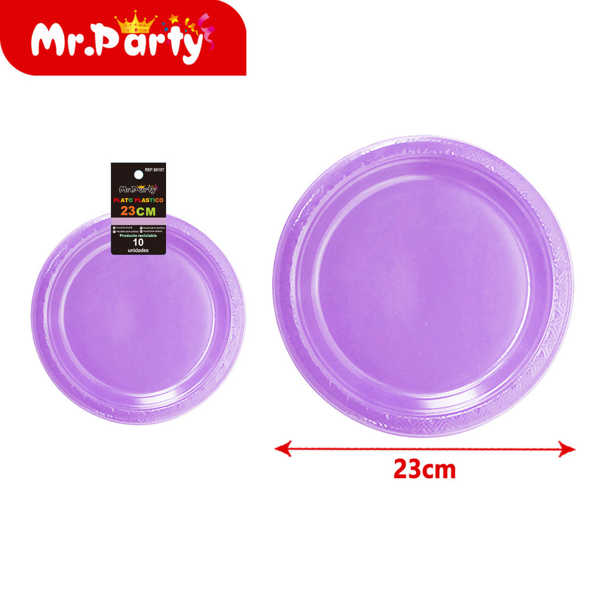 🍽️✨ Platos Plásticos para Fiesta 23 cm y 26 cm | Colores Surtidos para Cumpleaños y Eventos 🎉-Mayoreo 12 pzas