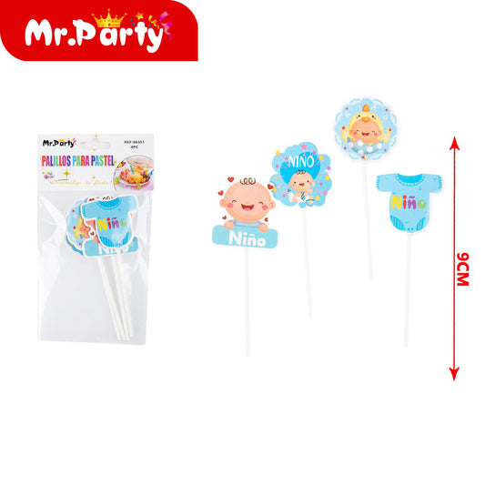 Juego de 4 tarjetas plegables para palillos de dientes de ca (12paquetes)
